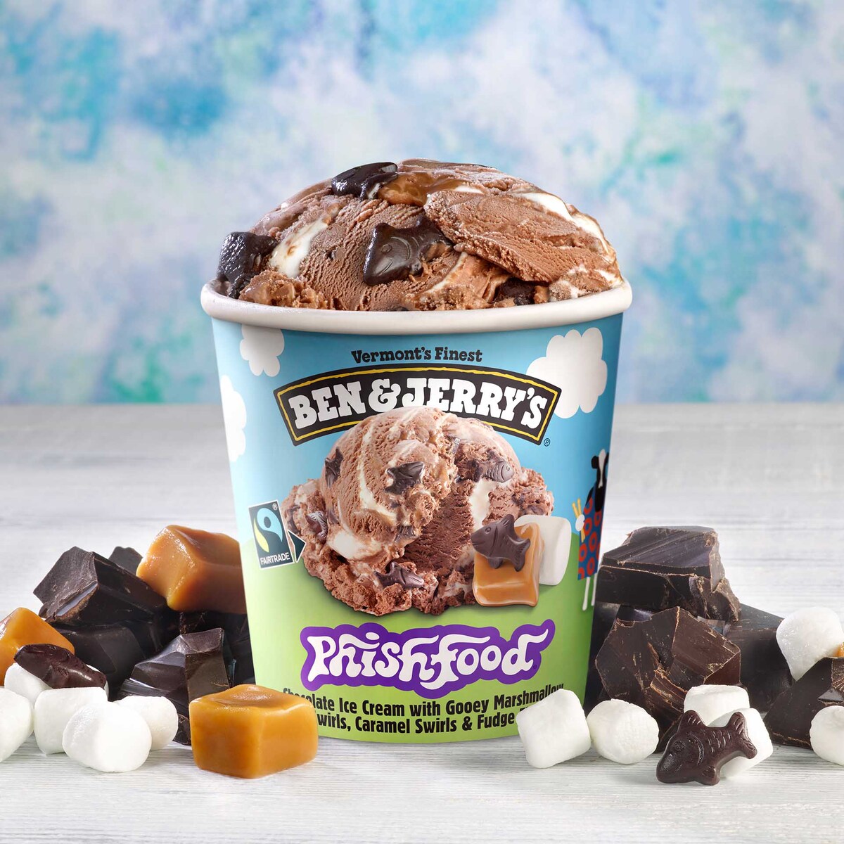Συσκευασία παγωτού Ben & Jerry’s Phish Food